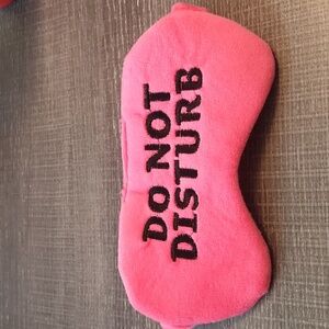 Super Soft Pink Sleep Mask with Fun Slogan